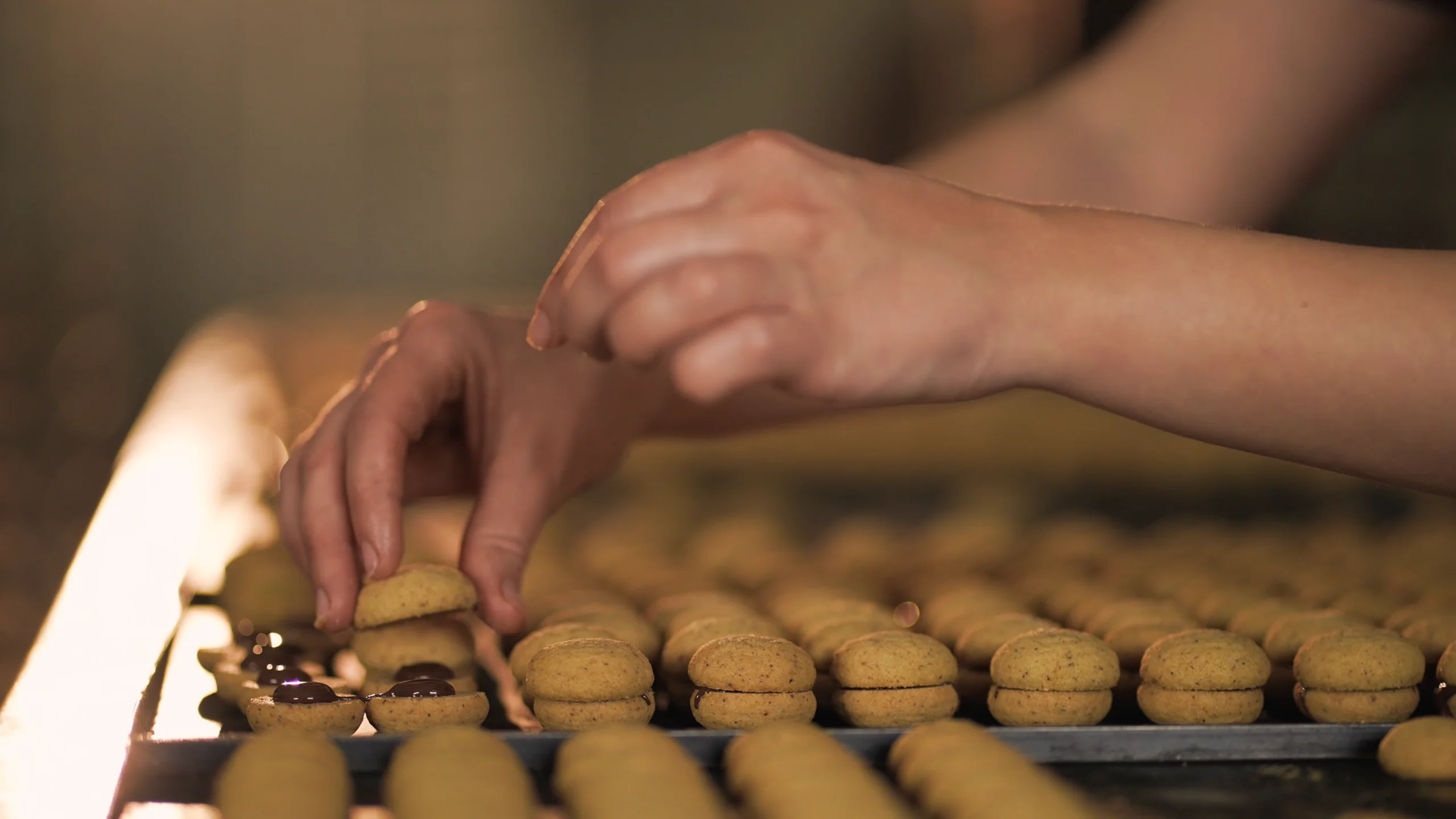 Baci di Dama - Hazelnut Butter Biscuits with Dark Chocolate Filling, 300g - Image 3