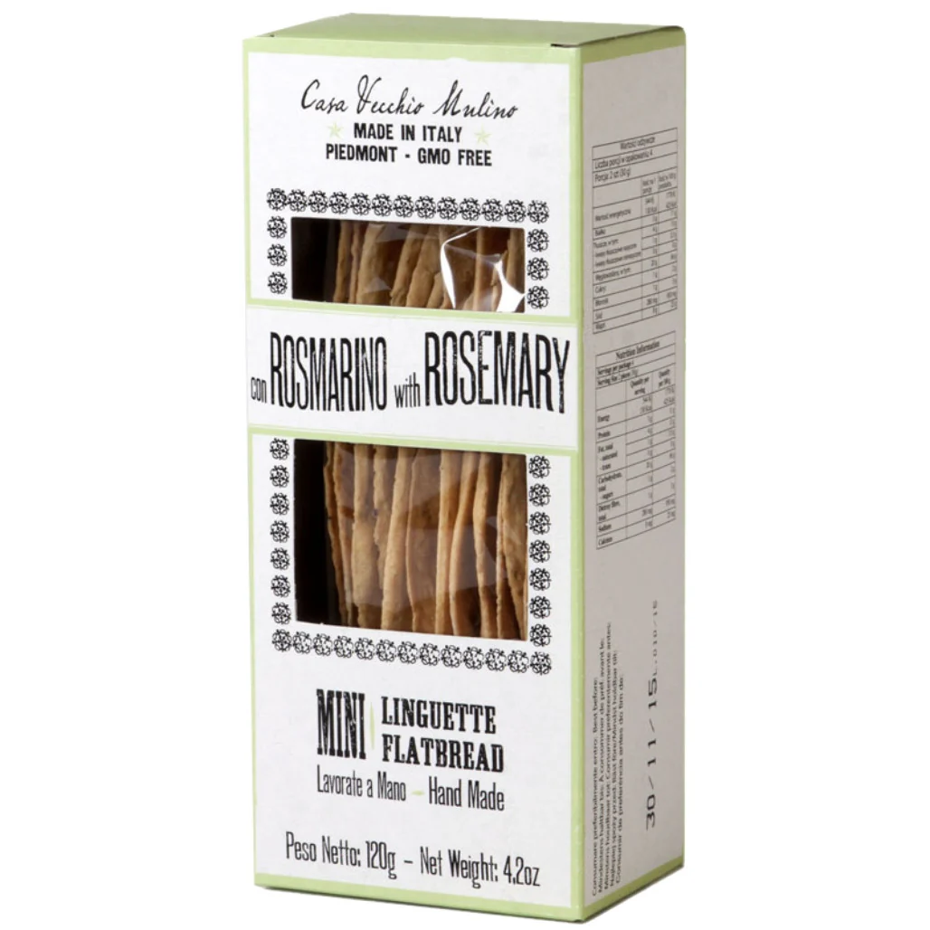 Linguette Con Rosmarino - Mini Flatbreads with Rosemary, 120g - Image 3