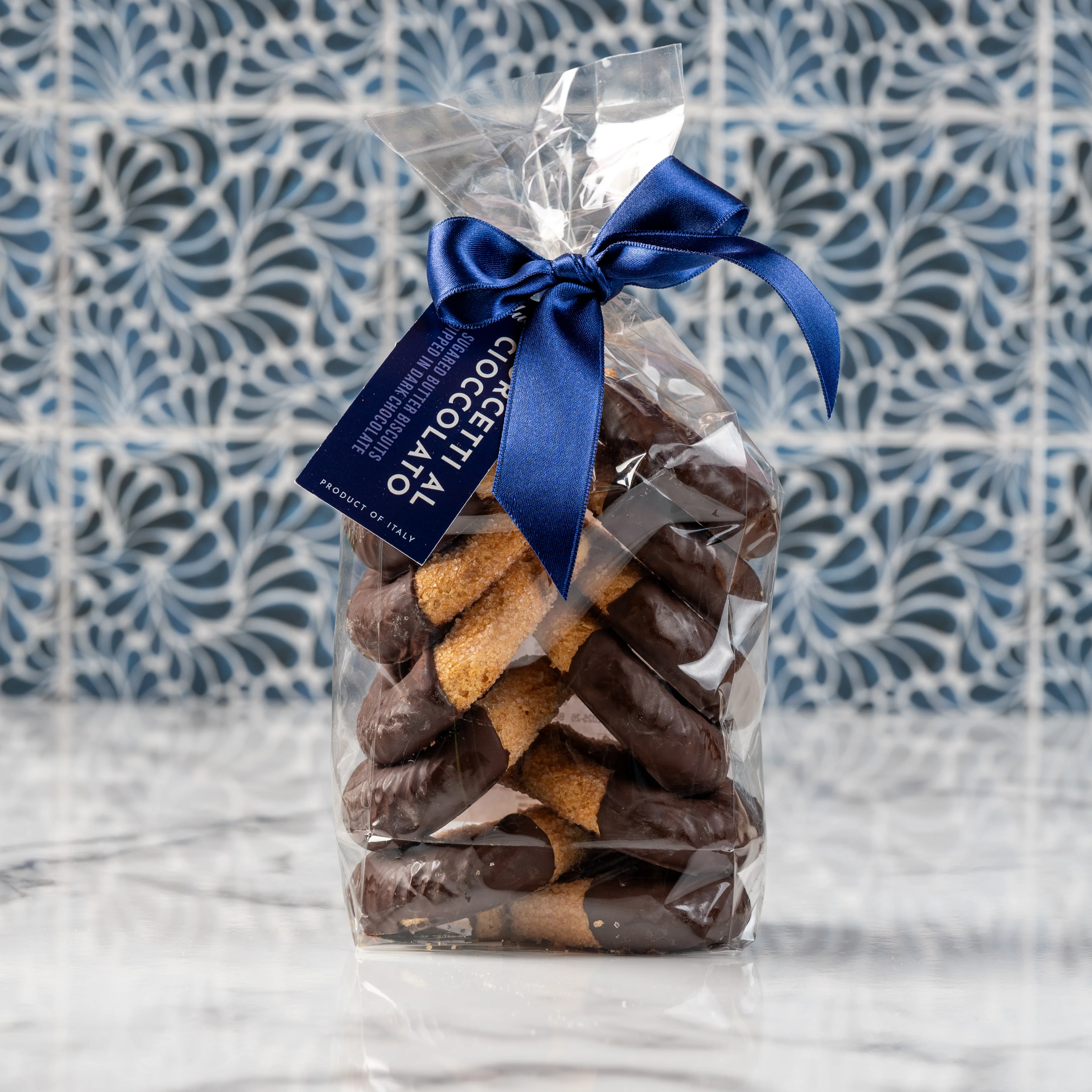 Torcetti al Cioccolato - Sugared Butter Biscuit Dipped in Dark Chocolate, 200g - Image 4